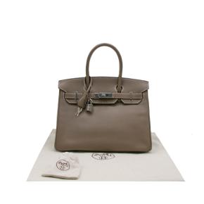 Hermes Grey Epsom Leather Birkin 30 6