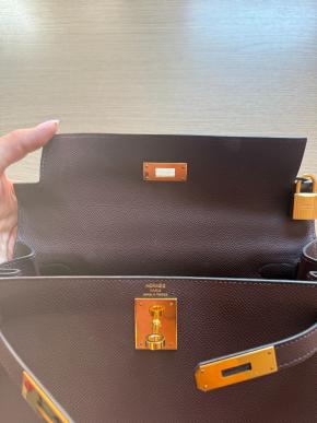 Hermes Chocolate Brown Epsom Kelly 28 5