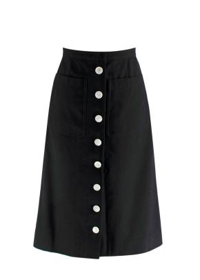 Prada Current Cotton Drill Midi Skirt 2
