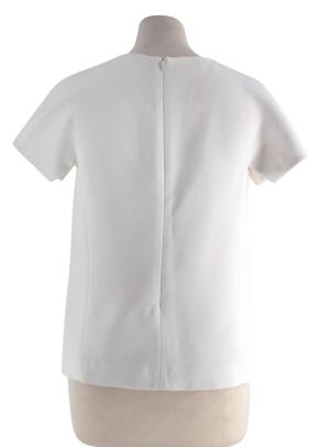 Giambattista Valli White Viscose Top with Cap Sleeves 2