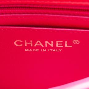 Chanel Red Mini Lambskin Quilted Rectangular Flap 6