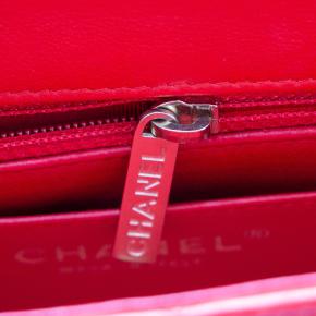 Chanel Red Mini Lambskin Quilted Rectangular Flap 7