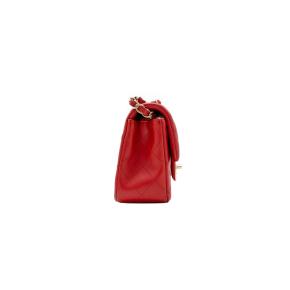 Chanel Red Mini Lambskin Quilted Rectangular Flap 4