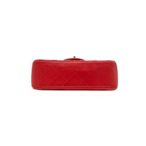 Chanel Red Mini Lambskin Quilted Rectangular Flap 5