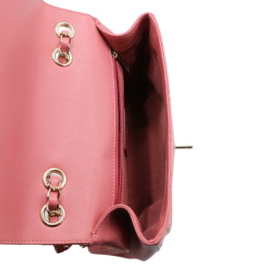 Chanel Pink Calfskin Stitched Small Flap Bag 6
