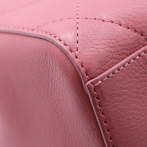 Chanel Pink Calfskin Stitched Small Flap Bag 9