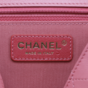 Chanel Pink Calfskin Stitched Small Flap Bag 5