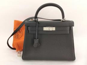 Hermes Grey Togo Kelly 28 7