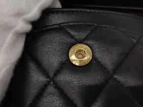 Chanel Black Lambskin Medium Classic Double Flap Bag 9