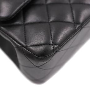 Chanel Black Lambskin Medium Classic Double Flap Bag 15