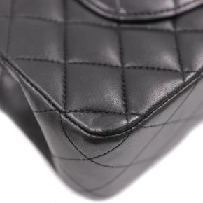 Chanel Black Lambskin Medium Classic Double Flap Bag 12