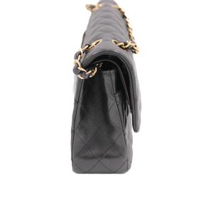Chanel Black Lambskin Medium Classic Double Flap Bag 4