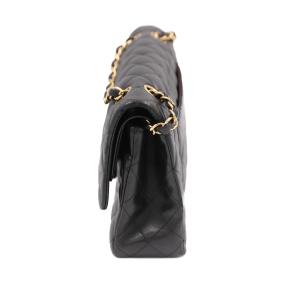 Chanel Black Lambskin Medium Classic Double Flap Bag 11