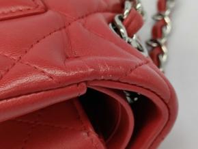 Chanel Classic Red Lambskin Jumbo Double Flap Bag 7