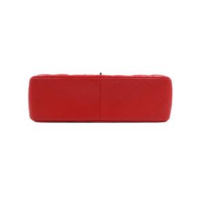 Chanel Classic Red Lambskin Jumbo Double Flap Bag 5
