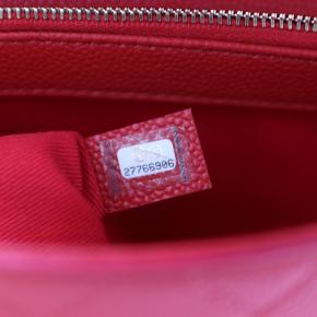 Chanel Red Grained Calfskin Small Stitched Flap Bag 10