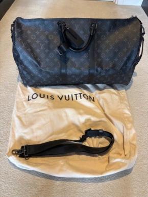 Louis Vuitton Black And Grey Keepall 55 Bandoulière 3