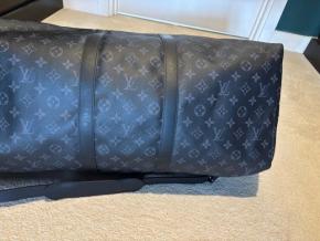 Louis Vuitton Black And Grey Keepall 55 Bandoulière 5