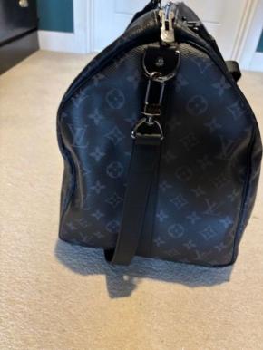 Louis Vuitton Black And Grey Keepall 55 Bandoulière 4