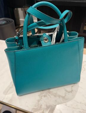 Fendi 2Jours Teal Leather Tote 3
