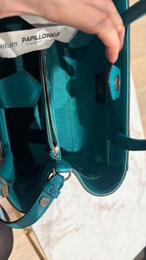 Fendi 2Jours Teal Leather Tote 12