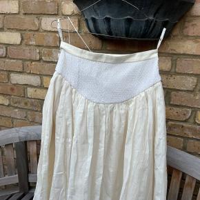 Renli Su ‘Prudence’ Linen Smocked Midi Skirt 3