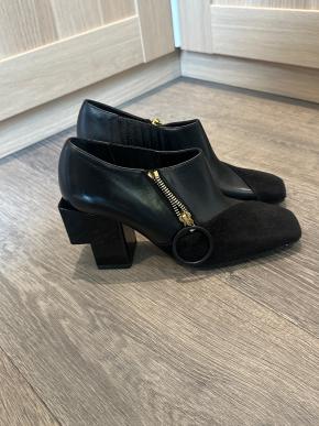 Loewe Black Leather/Suede Ankle Boots 2