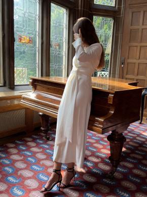 Galvan White Crepe Marina Dress 4
