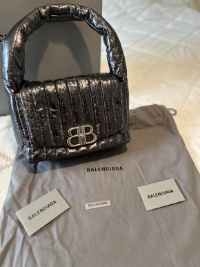 Balenciaga Silver Monaco Bag 10