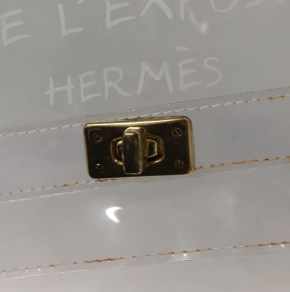 Hermès Limited Edition Transparent Vinyl Kelly Souvenir De L'Exposition 1997 Bag 11