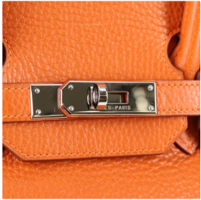 Hermès Birkin 35cm Orange Togo Leather with Palladium Hardware 14
