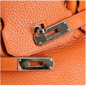 Hermès Birkin 35cm Orange Togo Leather with Palladium Hardware 13