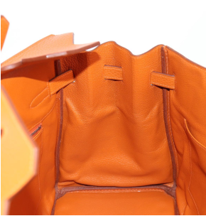 Hermès Birkin 35cm Orange Togo Leather with Palladium Hardware 12