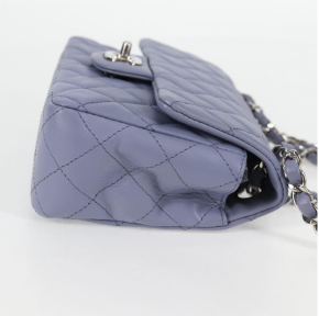 Chanel Lambskin Lilac Quilted Leather Mini Rectangular Flap Bag 25