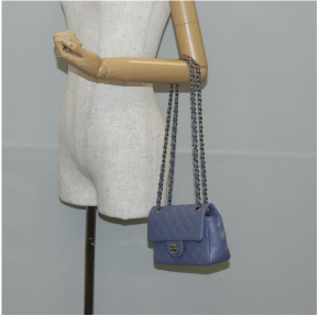 Chanel Lambskin Lilac Quilted Leather Mini Rectangular Flap Bag 3