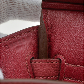 Hermès Birkin 25 Rouge Grenate Togo Leather With Gold Hardware 6