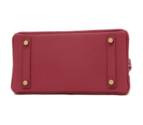 Hermès Birkin 25 Rouge Grenate Togo Leather With Gold Hardware 7