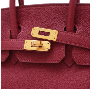 Hermès Birkin 25 Rouge Grenate Togo Leather With Gold Hardware 5