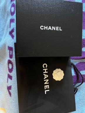 Chanel  Black"Dad" Slides With Diamante CC's 2
