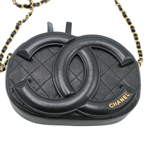 Chanel Black Quilted Leather Camera Case Bag 7