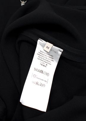 Stella McCartney Black Crepe Top with Silver Zip detail 7