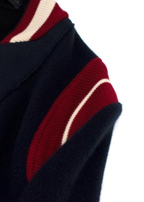 Ermanno Scervino Navy and Red Longline Jacket 5