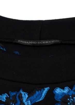 Ermanno Scervino Blue Floral Embroidered Sweatshirt 4