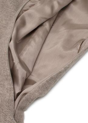 Alberta Ferretti Taupe Wool Midi Dress 8