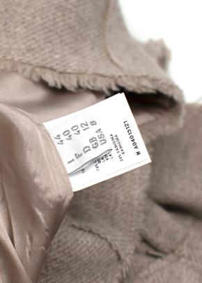Alberta Ferretti Taupe Wool Midi Dress 7