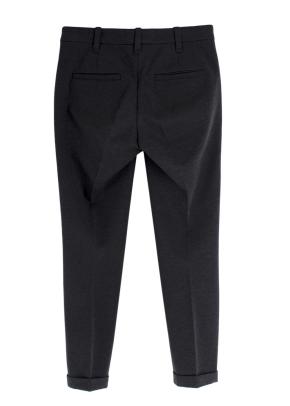 Grey Fitted Trousers with Signature Detail 2