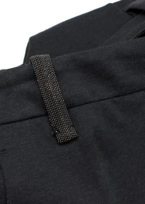 Grey Fitted Trousers with Signature Detail 3