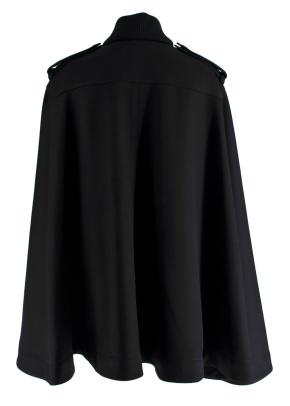 Alexander McQueen Black Belted Wool Cape Jacket 2