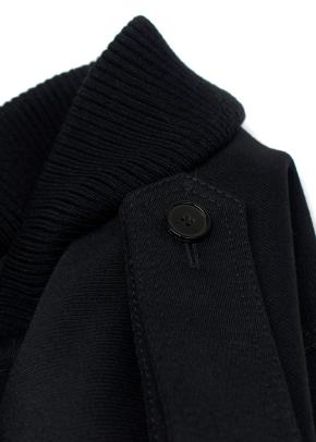 Alexander McQueen Black Belted Wool Cape Jacket 6
