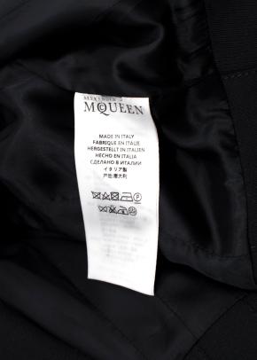 Alexander McQueen Black Belted Wool Cape Jacket 9